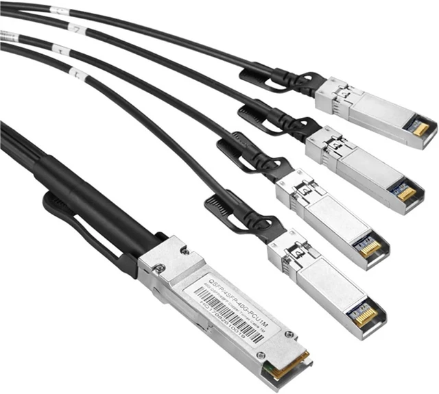 Alt view image 4 of 5 - 4PCS of QSFP-4SFP10G-CU2M Compatible 40G QSFP+ DAC Breakout Cable 30AWG 2M