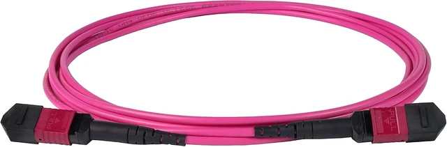 Alt view image 2 of 3 - SpeedyFiberTX - 6-Pack 2 Feet 12 Fiber OM4 40Gb 100Gb Low Loss MPO Fiber Trunk Cable, Type-B, Corning ClearCurve Fiber, Fire Retardant Plenum OFNP Cable Jacket