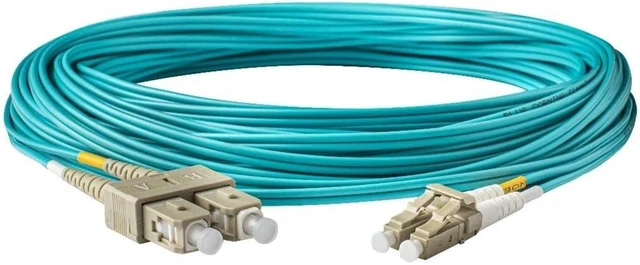 Alt view image 3 of 5 - SpeedyFiberTX - 6-Pack 35 Meter Multimode OM3 Duplex SC to LC Fiber Patch Cable, Corning OM3 ClearCurve 50/125 Optical Fiber, Fire Retardant Plenum Cable Jacket