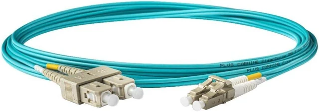 Alt view image 2 of 5 - SpeedyFiberTX - 6-Pack 35 Meter Multimode OM3 Duplex SC to LC Fiber Patch Cable, Corning OM3 ClearCurve 50/125 Optical Fiber, Fire Retardant Plenum Cable Jacket