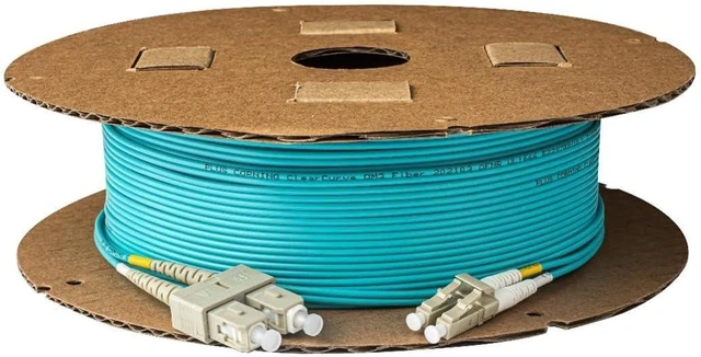 Alt view image 4 of 5 - SpeedyFiberTX - 6-Pack 35 Meter Multimode OM3 Duplex SC to LC Fiber Patch Cable, Corning OM3 ClearCurve 50/125 Optical Fiber, Fire Retardant Plenum Cable Jacket