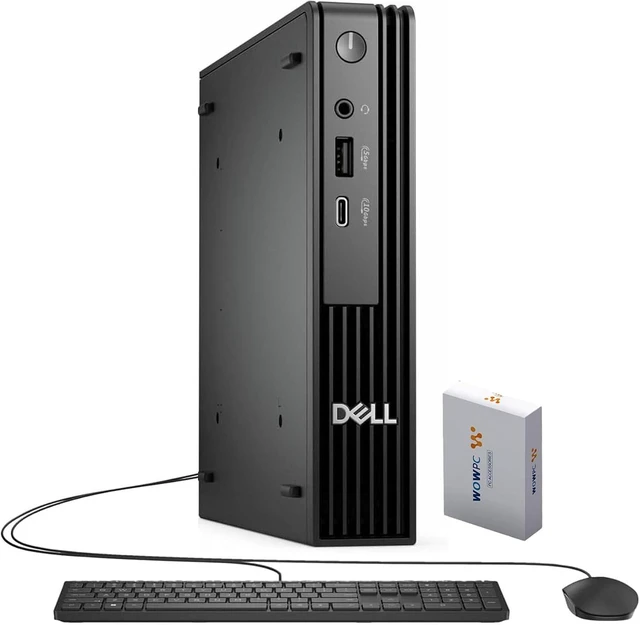 Main image of Dell Mini Desktop with Intel Ultra Fast Core i5 (14 Cores, 4.8GHz), 16GB DDR5 RAM, 1.5TB Storage (1TB SSD + 512GB External), Dual 4K Displays (HDMI+DP), w/KB & Mouse, Win 11, Free Office 365 for Web