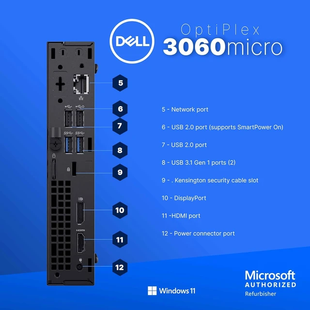 Alt view image 3 of 5 - Dell OptiPlex 3060 Compact Work PC