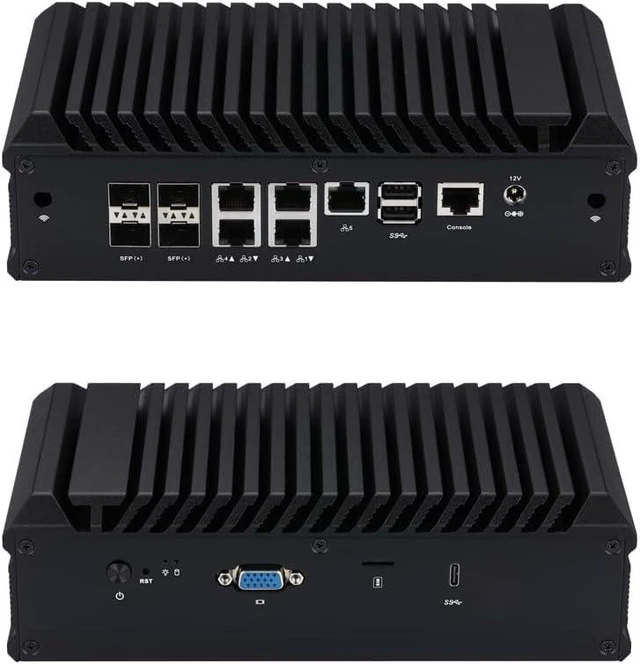 Main image of Qotom Q20332G9 S20 Mini PC Intel C3758 with Mini SAS 5X 2.5G LAN 4X 10G SFP+ AES-NI 4 Cores Computer (NO RAM, NO SSD)