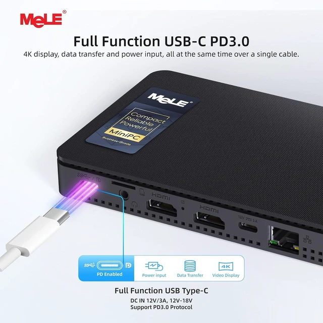 Alt view image 7 of 7 - MeLE Mini PC Overclock 4C N100 16GB RAM DDR4 512GB NVMe SSD