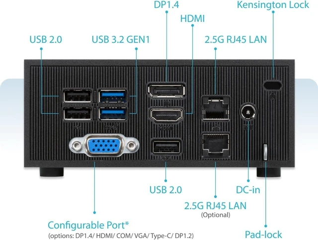 Alt view image 4 of 7 - ExpertCenter PN42 Fanless Mini PC Intel® N100 ProcessorBarebone NO RAM,SSD