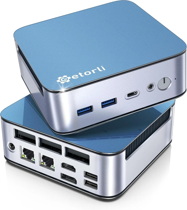 Main image of Getorli Mini PC AMD Ryzen 5 6600H (Beats 7730U/7430U) 6C/12T, Max 4.5 GHz Small Desktop Computer 16GB LP DDR5 RAM 512GB SSD Compact PCs Prebuilt OS 4K HDMI DP WiFi 6 BT5.3 Dual LAN(1000Mbps) Daily Use