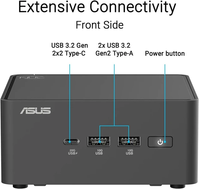 Alt view image 5 of 7 - ASUS NUC 15 Pro AI Mini Business Desktop Computer, Ultra 7-255H, 16GB/512GB