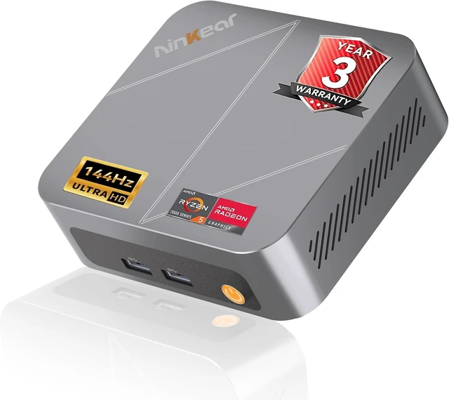 Main image of Ninkear M7 Mini PC Ryzen 5 7430U, 16GB DDR4 + 512GB NVMe SSD, Radeon Vega 7 Graphics 7 cores 2000MHz, 4K/8K Multi-Display, Wi-Fi 6/BT5.2 Compact, Quiet Desktop Computer for Office, Home, Light Gaming
