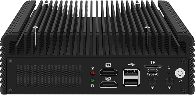 Alt view image 2 of 7 - Dual 10GbE RJ45 Ports Mini PC,Alder Lake N100,2X i226-V 2.5G Ports, SO-DIMM DDR5 4800MHz,16G RAM+512G SSD/2x SATA3.0,2X HDMI2.0 (N100(2x10G Intel X550-T2), NO RAM/NO SSD)