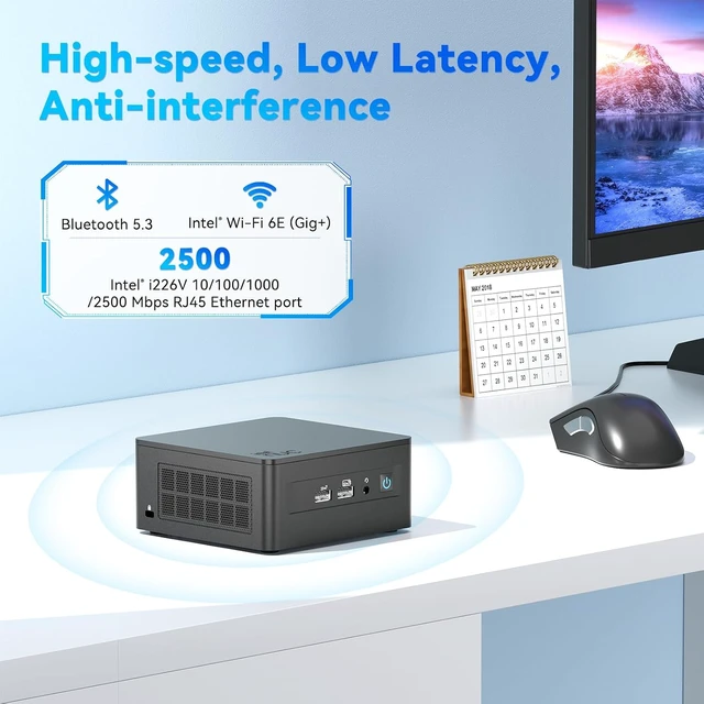 Alt view image 5 of 7 - Intel NUC 13 PRO NUC13ANHi7 Arena Canyon, 13TH Gen CPU, 0GB RAM 0GB SSD NO OS, Intel Core i7-1360P Mini Desktop Computer, 8K/4K UHD, Gigabit Ethernet/WiFi-6/VESA for Business/Office/Home Barebones