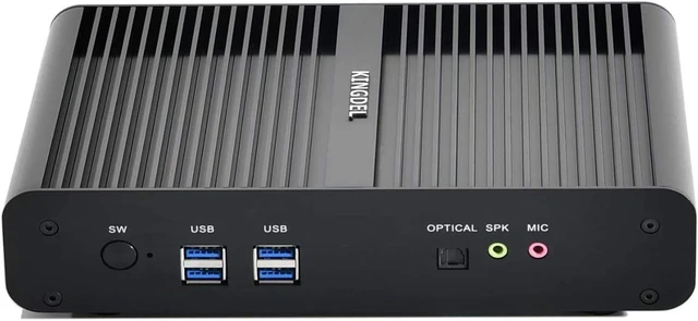 Alt view image 3 of 5 - Fanless Mini Desktop Computer, Mini PC with i7 CPU, 16GB RAM, 512GB SSD, 2xHD Ports, 2xLAN, All Metal Body