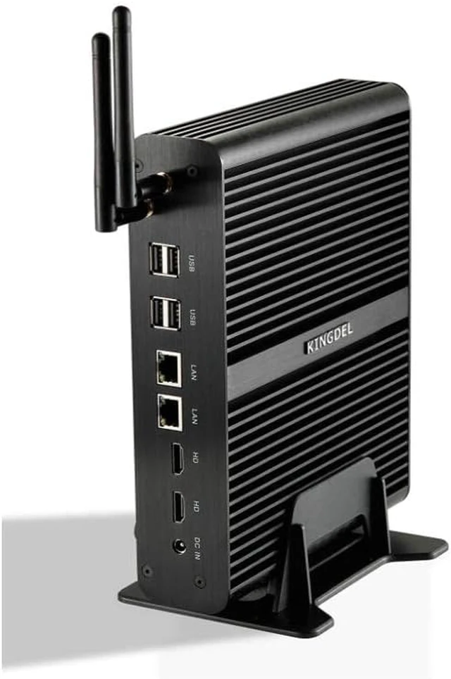 Alt view image 2 of 5 - Fanless Mini Desktop Computer, Mini PC with i7 CPU, 16GB RAM, 512GB SSD, 2xHD Ports, 2xLAN, All Metal Body