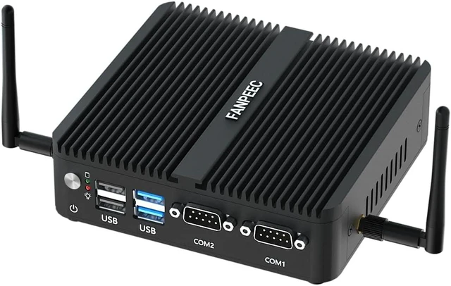 Main image of FANPEEC Industrial Fanless Mini PC J5005 8GB DDR4 256GB MSATA SSD