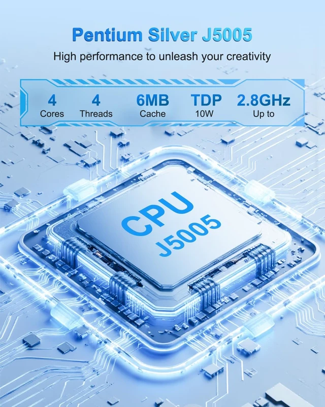 Alt view image 2 of 7 - FANPEEC Industrial Fanless Mini PC J5005 8GB DDR4 256GB MSATA SSD