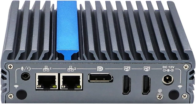 Alt view image 2 of 7 - Side DIN Rail Embedded Computer, Industrial PC, J3710 J3160, IX17, 2 x LAN, DP, 2 x HDMI, Expandable CAN, 936V Wide Voltage, 8G RAM, 256G SSD, 1TB HDD