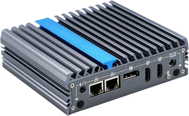 Alt view image 3 of 7 - Side DIN Rail Embedded Computer, Industrial PC, J3710 J3160, IX17, 2 x LAN, DP, 2 x HDMI, Expandable CAN, 936V Wide Voltage, 8G RAM, 256G SSD, 1TB HDD