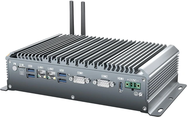 Main image of Industrial PC Fanless Mini PC,Windows 11 Pro,Intel Core i5-1235U,16GB DDR4 RAM,256GB SSD,WiFi/BT,4K HDMI,LAN×2,4×RS232,2×RS485,6×USB,GPIO,LVDS,TPM2.0,Industrial Computer Support Power On Auto