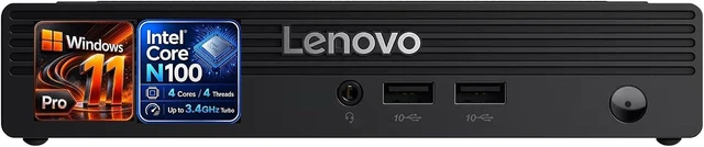 Main image of Customized Lenovo Mini Desktop Computer, Intel N100 Processor, 8GB/ 16GB/ 32GB DDR5 RAM, 256GB/ 512GB/ 1TB/ 2TB SSD, Windows 11, Wi-Fi 6, Bluetooth, HDMI, DisplayPort, RJ-45, Wired KB & Mouse