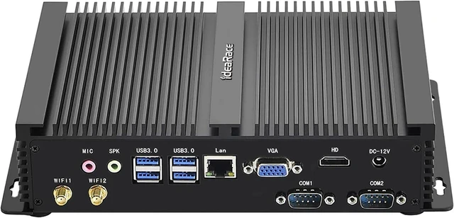 Main image of Fanless Mini Desktop PC, i5 8th Gen. 4 Cores CPU, 16GB DDR4 RAM+256GB NVMe SSD, 4K: 4096x2304, 2xCOM RS232, 4K: 4096x2304, HD, VGA, WF+BT, Full Metal case