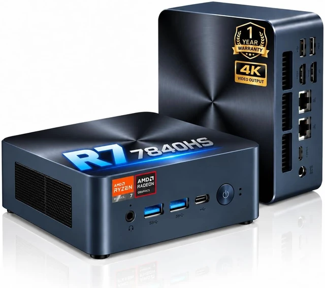 Main image of N7P Gaming Mini PC, AMD Ryzen 7 7840HS (up to 5.1GHz), Without RAM/SSD/OS