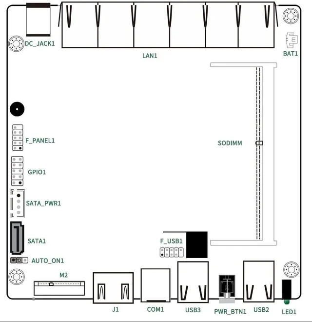 Alt view image 7 of 7 - FakestarPC Firewall Micro Appliance Core 3 100U,6X i226-V 2.5G Fanless Mini PC,4*USB,HDMI,DP,1*RJ45 COM, Industrial PC,No RAM No SSD