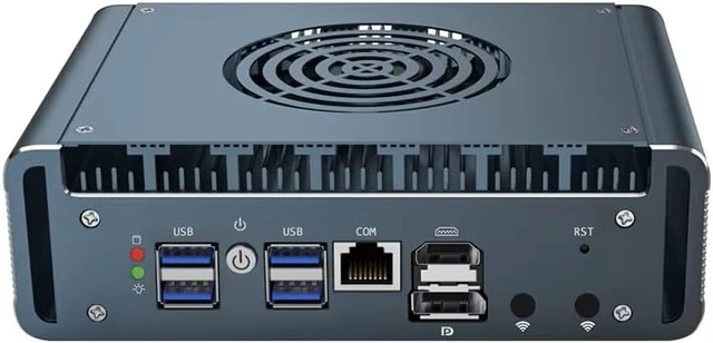 Alt view image 2 of 7 - FakestarPC Firewall Micro Appliance Core 3 i3-N300,6X i226-V 2.5G with Fan Mini PC,4*USB,HDMI,DP,1*RJ45 COM, Industrial PC,No RAM No SSD