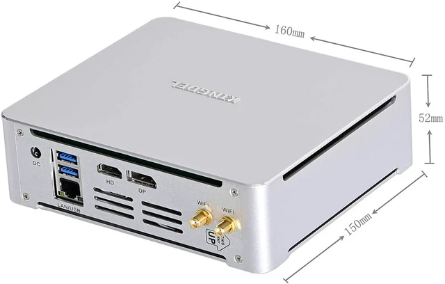 Alt view image 2 of 7 - NC590 Mini PC, Mini Desktop Computer, Core i7-7820HK/i7-8750H 6 Cores up to 4.10GHz, 16GB DDR4 RAM, 1TB NVMe SSD, HD+DP, Type-C, Gigabit Ethernet