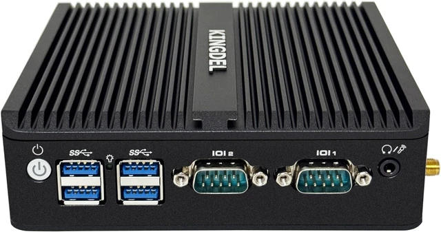 Main image of Fanless Industrial Computer, Mini PC N100/N150 up to 3.60GHz, 16GB DDR4 RAM 1TB NVMe SSD, 2xLAN, 2xCOM RS232, HD+VGA Dual Display 4K: 4096x2160, 4xUSB3.0, Full Metal Case
