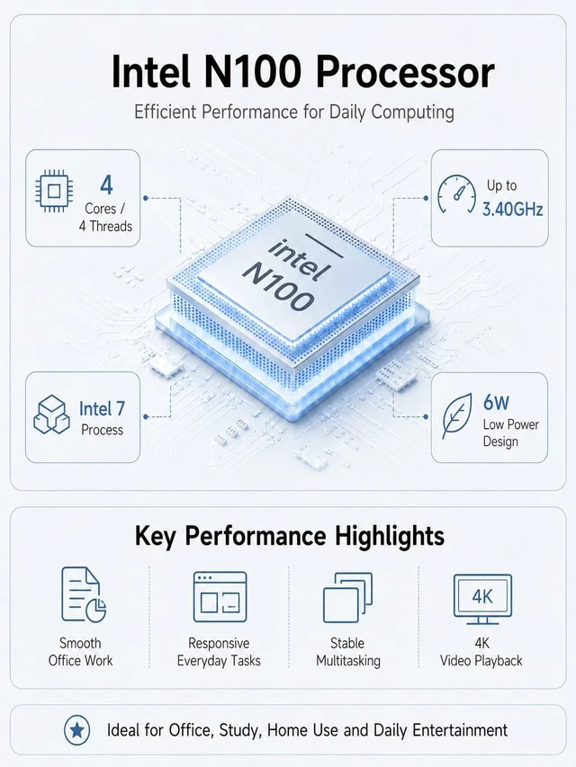Alt view image 3 of 7 - Mini PC N100 (Turbo 3.4GHz), 12GB LPDDR5 RAM 1TB M.2 SSD Small Desktop Computer, 4K HDMI DP/3 x USB3.2 Wi-Fi 6/BT 5.2, HTPC/Business Office Micro Pc