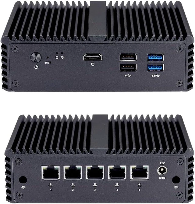 Main image of Qotom Fanless Mini PC J4105 5X Intel i226V 2.5G LAN Running 24/7 Barebone