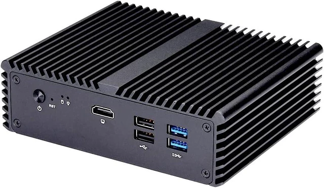 Alt view image 3 of 7 - Qotom Fanless Mini PC J4105 5X Intel i226V 2.5G LAN Running 24/7 Barebone