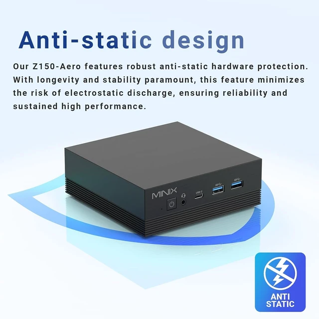 Alt view image 4 of 7 - MINIX Z100-Aero,16GB DDR4, 512GB PCIe 3.0 NVMe SSD Intel 12th Gen N100 Windows 11 Pro Mini PC, 4K Triple Display/1GB+2.5G LAN/USB-A 3.2/USB-C/WiFi 5/BT5.1/Vesa Mount/Support Auto Power On