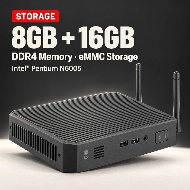 Alt view image 4 of 7 - LG Thin Client Box Type with Intel® Quad-core Processor, 8GB DDR4 Memory, 16GB eMMC Storage, USB Type-C, Fanless Design