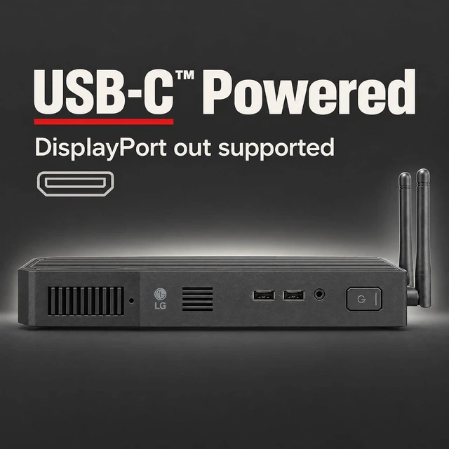Alt view image 6 of 7 - LG Thin Client Box Type with Intel® Quad-core Processor, 8GB DDR4 Memory, 16GB eMMC Storage, USB Type-C, Fanless Design