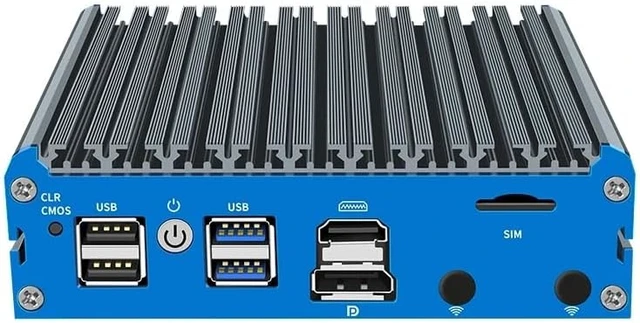 Alt view image 3 of 7 - Fanless Mini PC J6412 with DDR4 M.2 Nvme 4*i226 2.5G LAN,NO RAM NO SSD