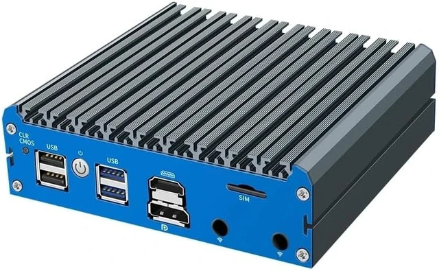 Alt view image 2 of 7 - Fanless Mini PC J6412 with DDR4 M.2 Nvme 4*i226 2.5G LAN,NO RAM NO SSD