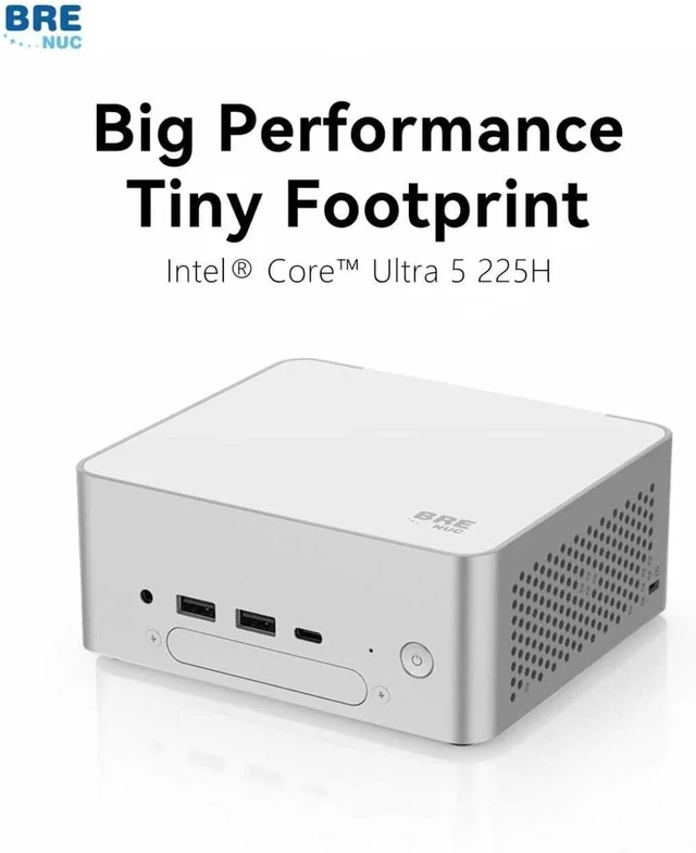 Alt view image 2 of 7 - Mini PC, Ultra 5-225H (14C/14T,up to 4.9GHz), 16GB DDR5 RAM, 512GB PCIe 4.0×4 SSD