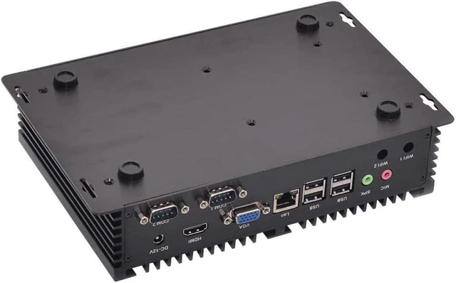 Alt view image 7 of 7 - PARTAKER Fanless Industrial PC, Mini Computer, I5 4200U 4250U 4258U 4278U, Windows 11 Pro, I3, VGA, HD-MI, LAN, 2 x COM RS232, 2 x USB2.0, 4 x USB3.0, 16G RAM, 512G SSD