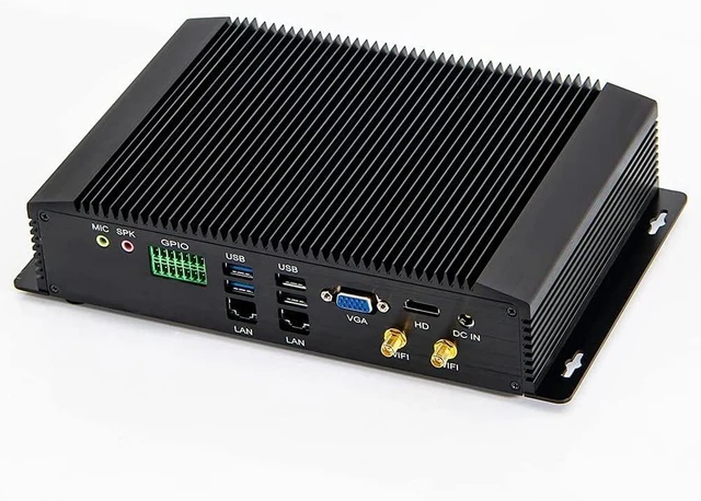 Alt view image 3 of 4 - PARTAKER Industrial Computer, Fanless Mini PC, Win-11 or Linux Ubuntu, I5 8250U 8260U, I27, 2 x LAN, GPIO, 6 x COM RS232 422 485, 16G RAM, 512G SSD