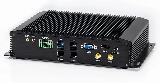 Main image of PARTAKER Industrial Computer, Fanless Mini PC, Win-11 or Linux Ubuntu, I5 8250U 8260U, I27, 2 x LAN, GPIO, 6 x COM RS232 422 485, 16G RAM, 512G SSD