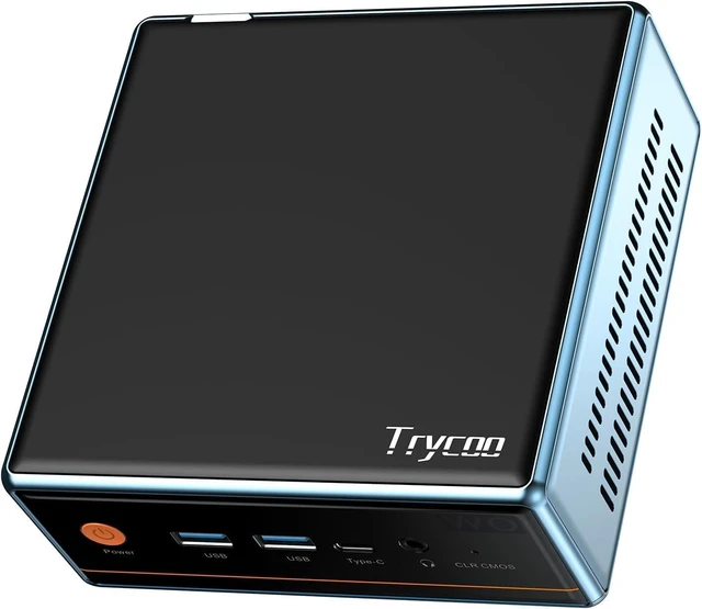 Main image of Trycoo Mini PC AMD Ryzen 5 5500U(4.0GHz) 16GB DDR4 RAM 512GB SSD Mini Computers Support 4K@60Hz Micro PC Triple Output WiFi6 BT5.2 Dual RJ45 USB3.2 Mini Desktop Computer