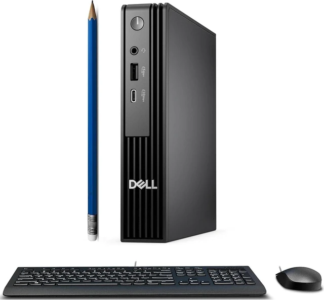 Main image of Dell Pro Micro Desktop Computer, Intel Core i5-14500T, 16GB DDR5 RAM, 256GB PCIe SSD, USB-C, HDMI 2.1, Gigabit Ethernet, Windows 11 Pro, for Business, Home Office & Everyday Productivity
