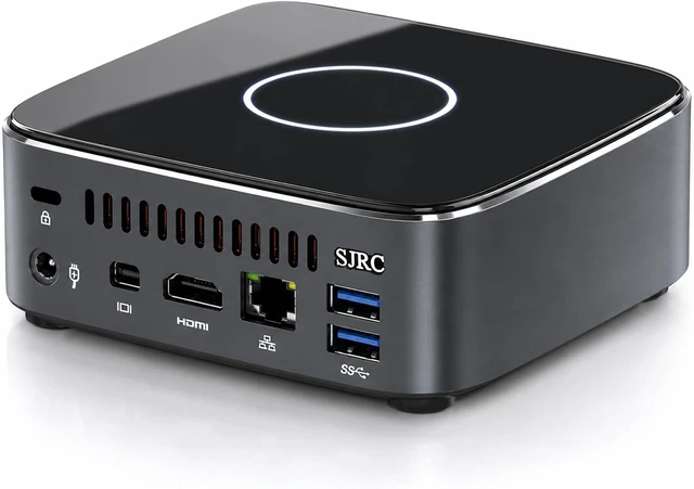 Alt view image 7 of 7 - SJRC Mini PC, Core i3-6100U (2C/4T), Mini Desktop Computer, DDR4, M.2 SATA, Barebone NO RAM/SSD/OS, 4K Dual Display, Gigabit Ethernet, Small Computer for Office, Home & School