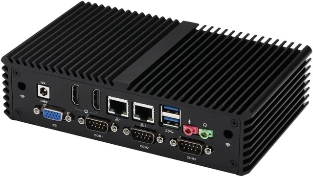 Alt view image 3 of 7 - Qotom Fanless Mini PC Q330P I3-4005U VGA 2 HD 2 LAN 6 COM AutoStart