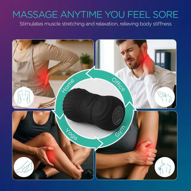 Alt view image 12 of 14 - Vibrating Peanut Massage Ball Roller, Electric Double Lacrosse Massage Ball with 4 Intensities for Muscle Pain Relief, Rechargeable Deep Tissue Massage, Yoga Sports Fitness MB300 (Black)