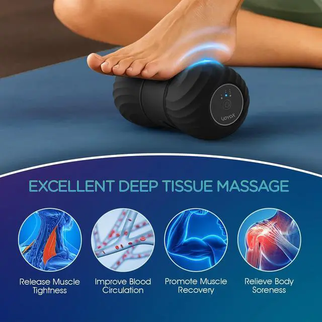 Alt view image 11 of 14 - Vibrating Peanut Massage Ball Roller, Electric Double Lacrosse Massage Ball with 4 Intensities for Muscle Pain Relief, Rechargeable Deep Tissue Massage, Yoga Sports Fitness MB300 (Black)