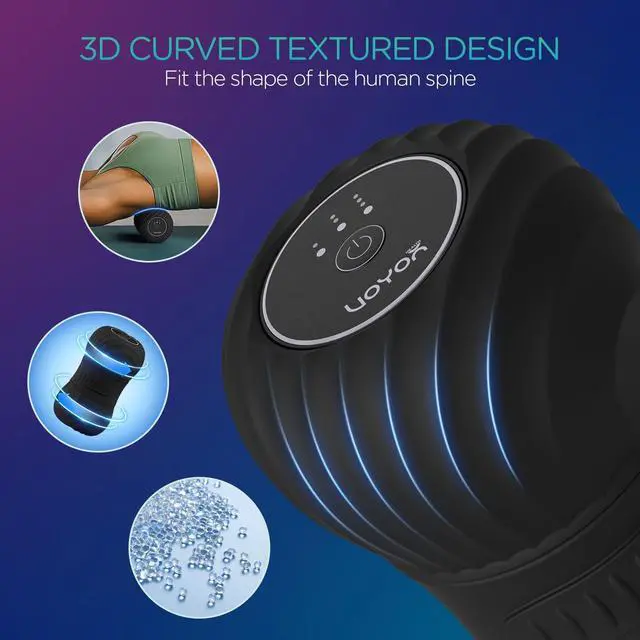 Alt view image 13 of 14 - Vibrating Peanut Massage Ball Roller, Electric Double Lacrosse Massage Ball with 4 Intensities for Muscle Pain Relief, Rechargeable Deep Tissue Massage, Yoga Sports Fitness MB300 (Black)