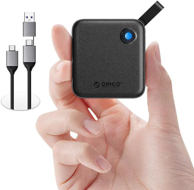 Alt view image 12 of 14 - Portable SSD 256 GB with 2 in 1 USB C Cable, External Solid State Drives, Up to 460MB/s, Status Indicator, Reliable Storage for USB-C Smartphone, Tablet, PC - B5PLUS