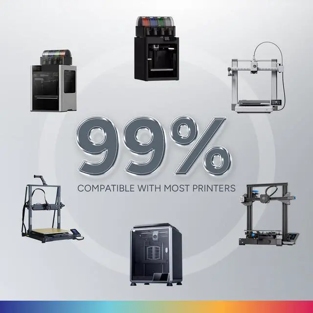 Alt view image 13 of 14 - PETG Filament 1.75mm Bundle 4kg, High Speed 3D Printer Filament, Neatly Wound & Clog-Free, 4 Pack 1kg(2.2lbs), Accuracy +/- 0.02mm, Fit Most FDM Printers (Black*2+White*2)
